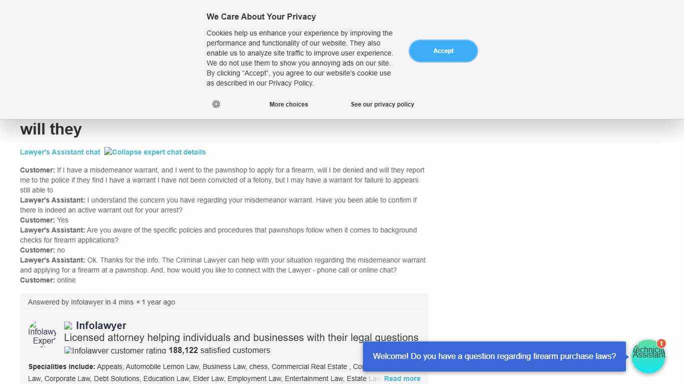 Misdemeanor Warrant and Firearm Pawnshop Rules FAQs
